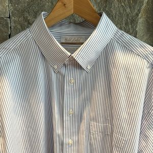 Roundtree & Yorke Gold Label Pinpoint 17 34 Striped Dress Shirt